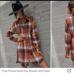 Long Sleeve Plaid Dress